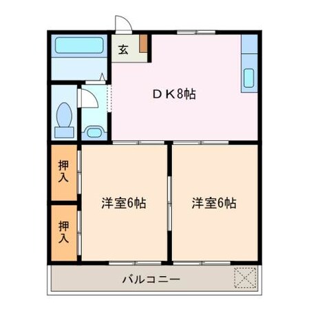 コーポシンワの物件間取画像